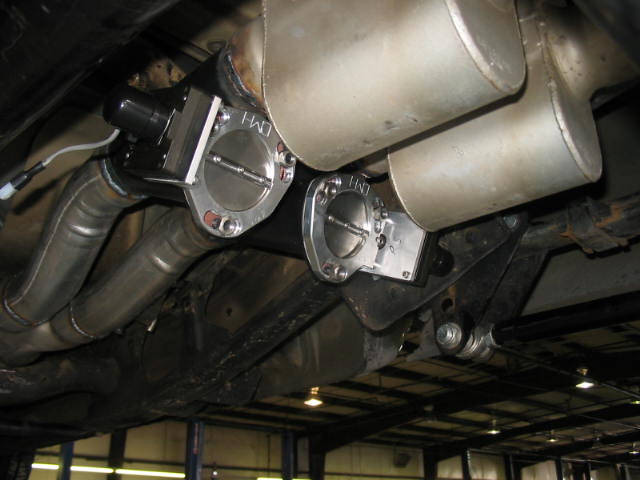 aftermarket header with stock exhaust